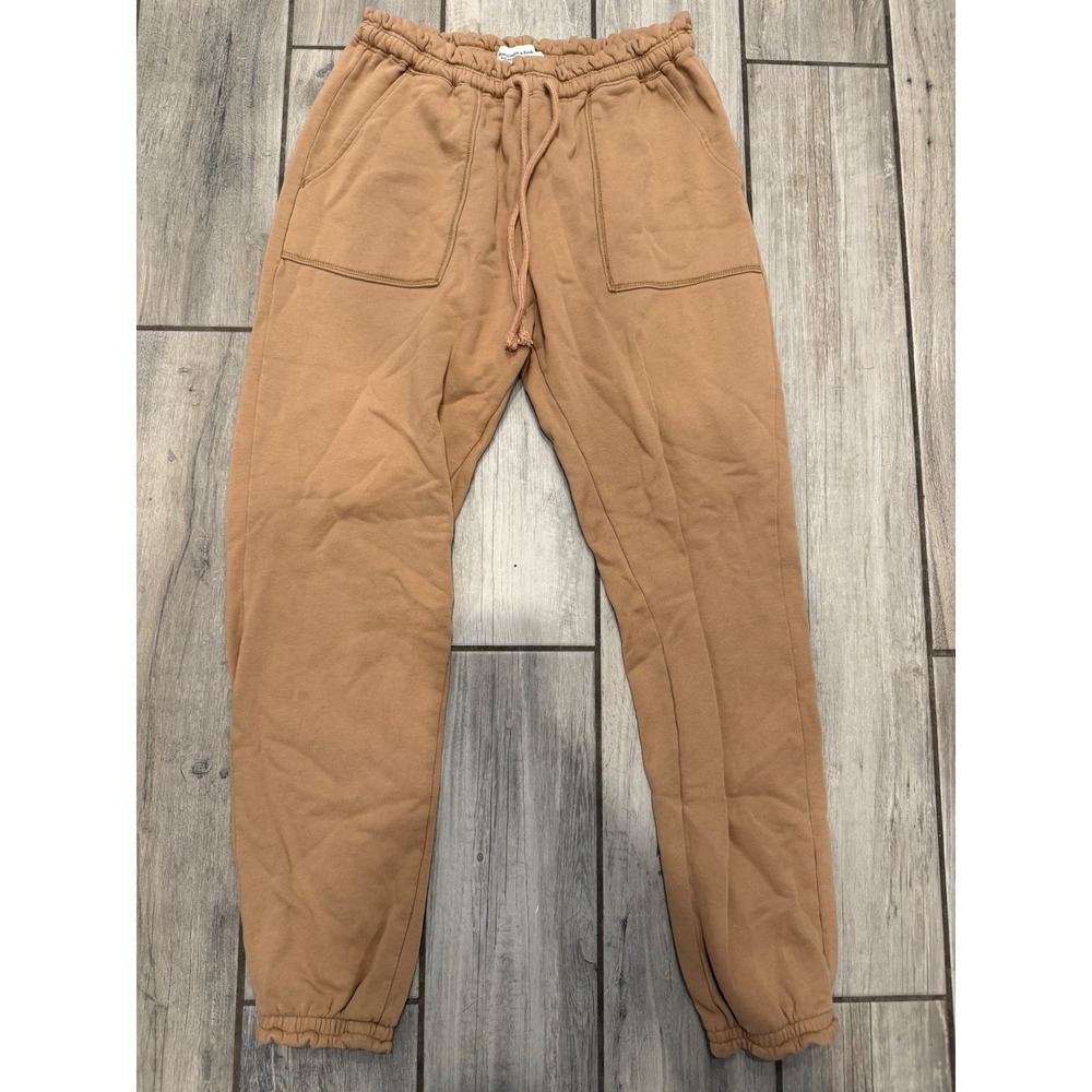 Abercrombie & Fitch Soft A&F Collection Tan Jogger Sweatpants Brown Medium